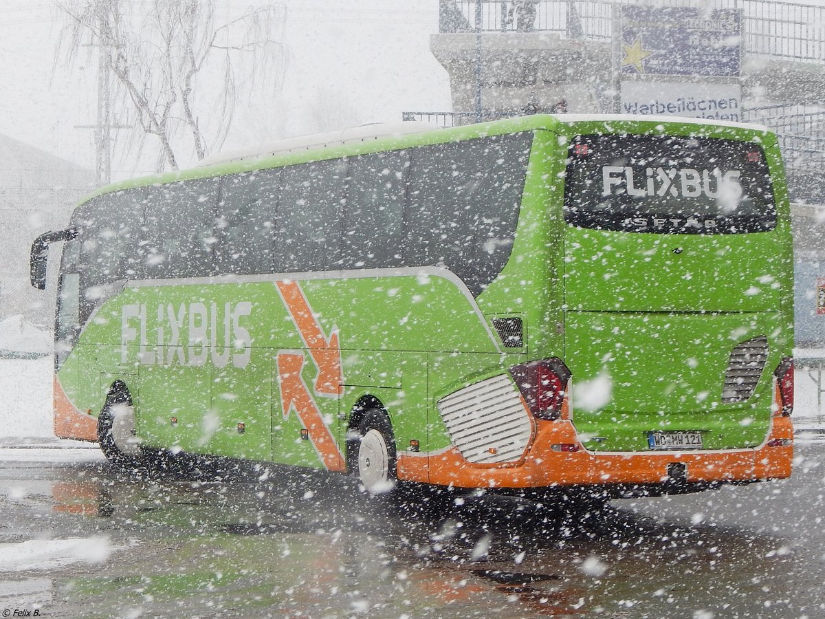 Setra 516 HD von Flixbus/Wricke Touristik aus Deutschland in Neubrandenburg.