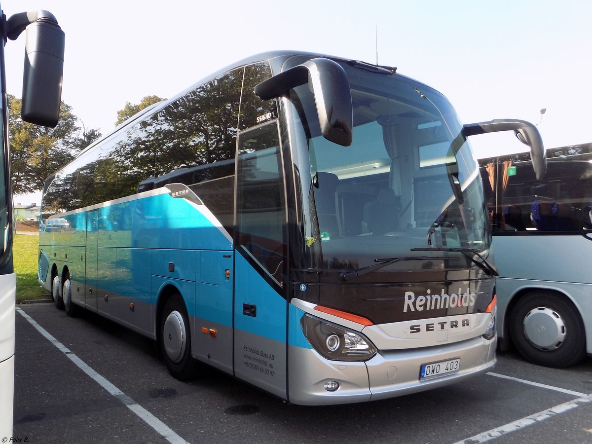 Setra 516 HD von Reinholds aus Schweden in Rostock.