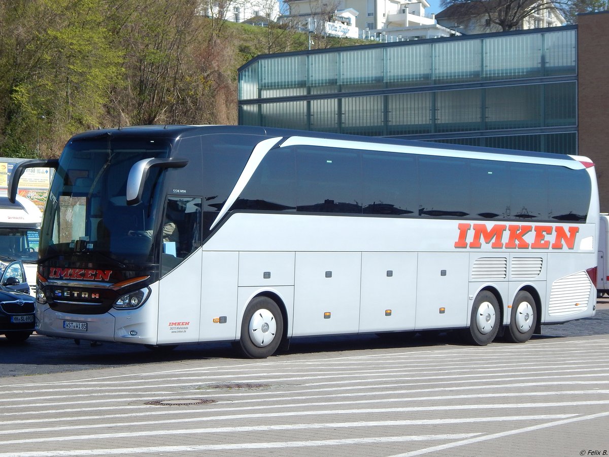 Setra 516 HDH von Imken aus Deutschland im Stadthafen Sassnitz.