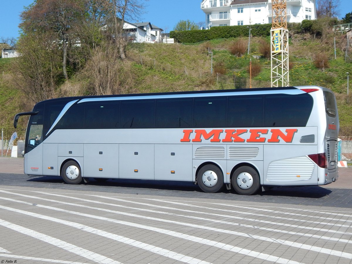 Setra 516 HDH von Imken aus Deutschland im Stadthafen Sassnitz.