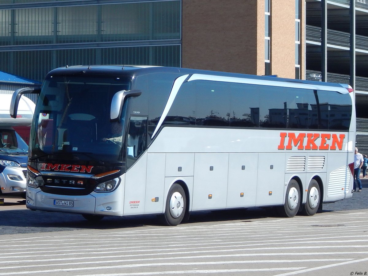 Setra 516 HDH von Imken aus Deutschland im Stadthafen Sassnitz.