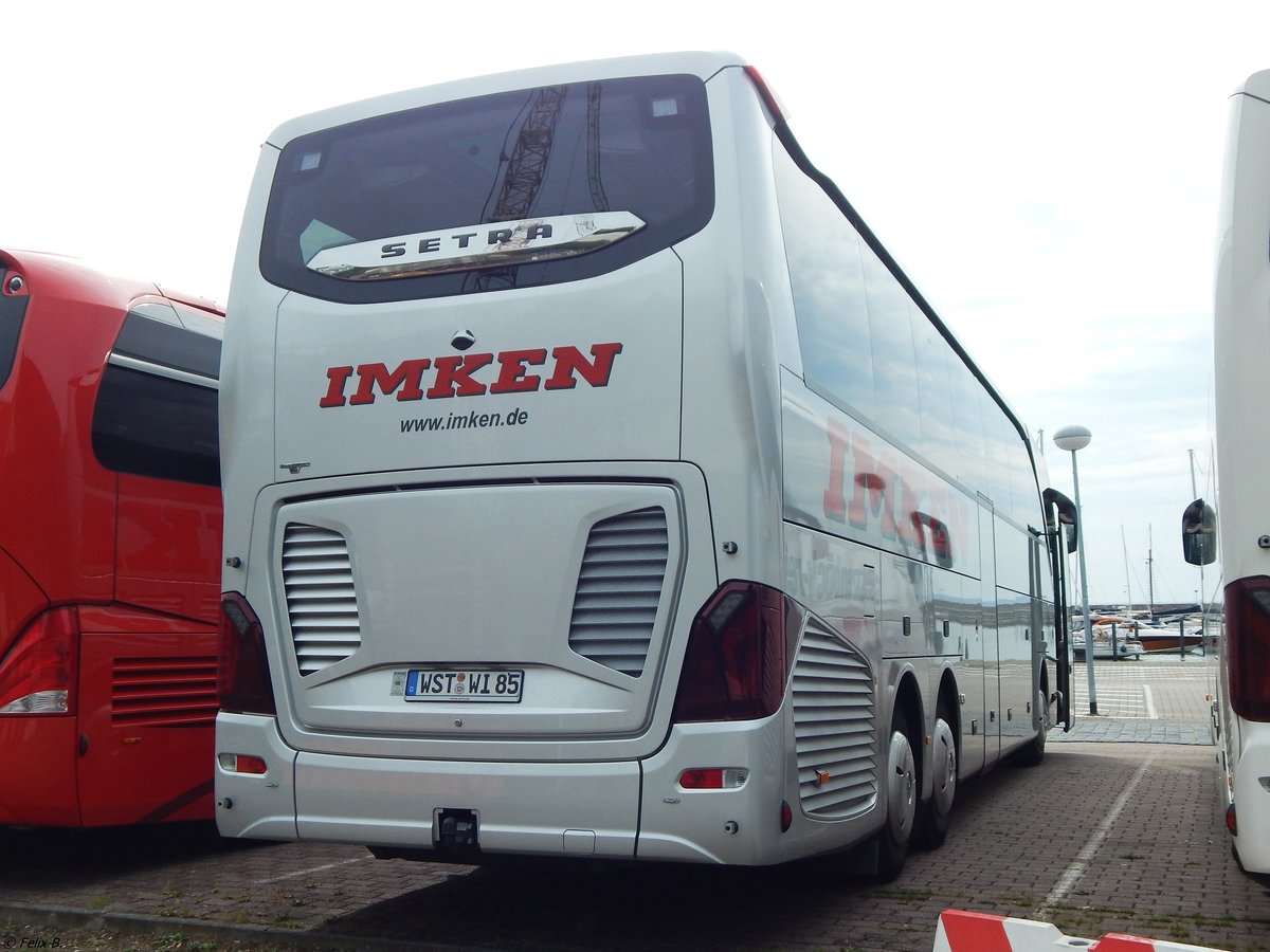 Setra 516 HDH von Imken aus Deutschland im Stadthafen Sassnitz.