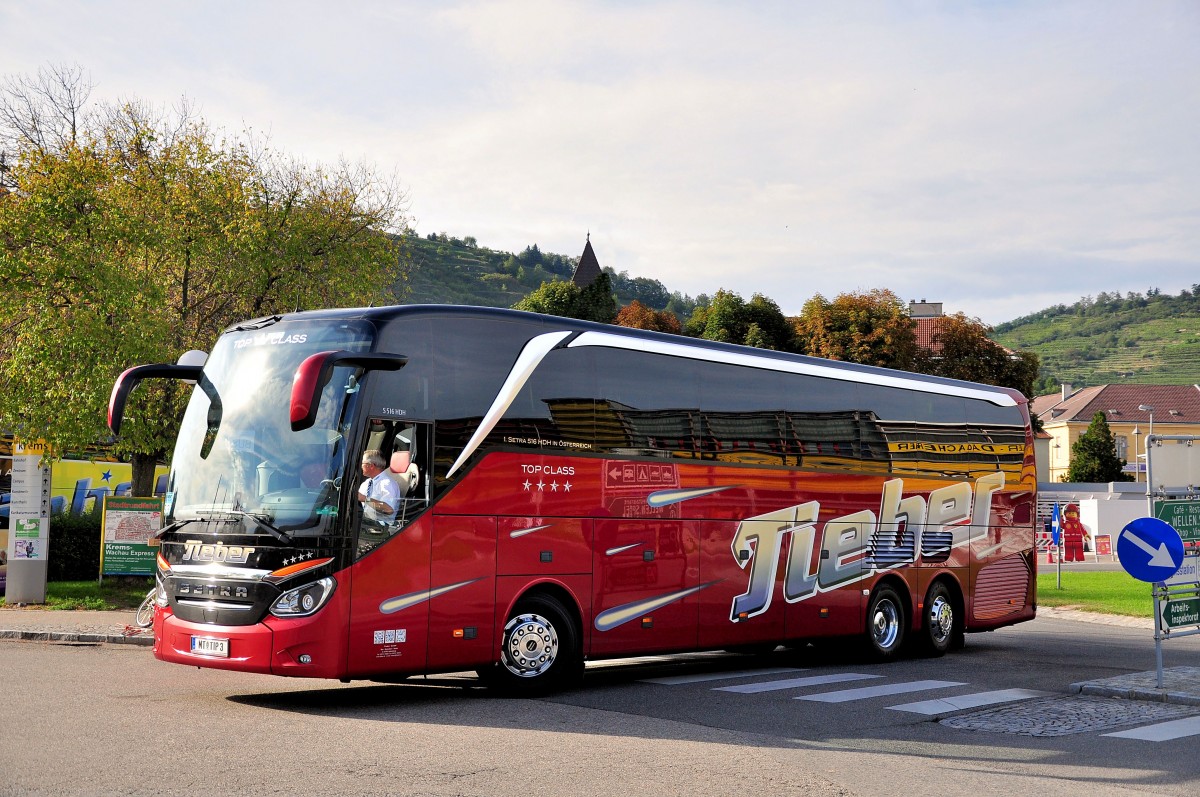 Setra 516 HDH von Tieber Reisen aus der Steiermark/sterreich am 20.9.2014 in Krems.