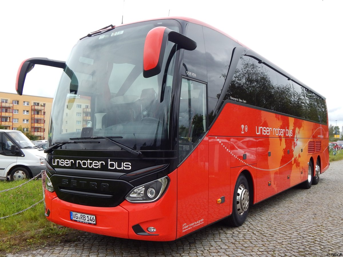 Setra 516 HDH von URB aus Deutschland in Rostock.