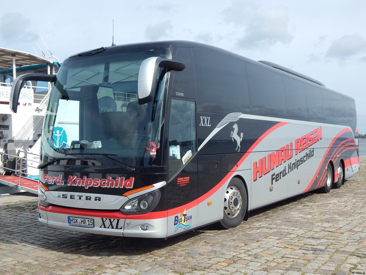 Setra 519 HD von Hunau Reisen -Knipschild aus Deutschland in Stralsund. 