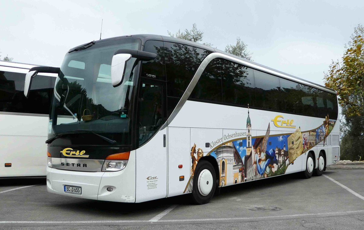 Setra S 417 HDH von ERTL-Reisen, gesehen in Menton/F im September 2017