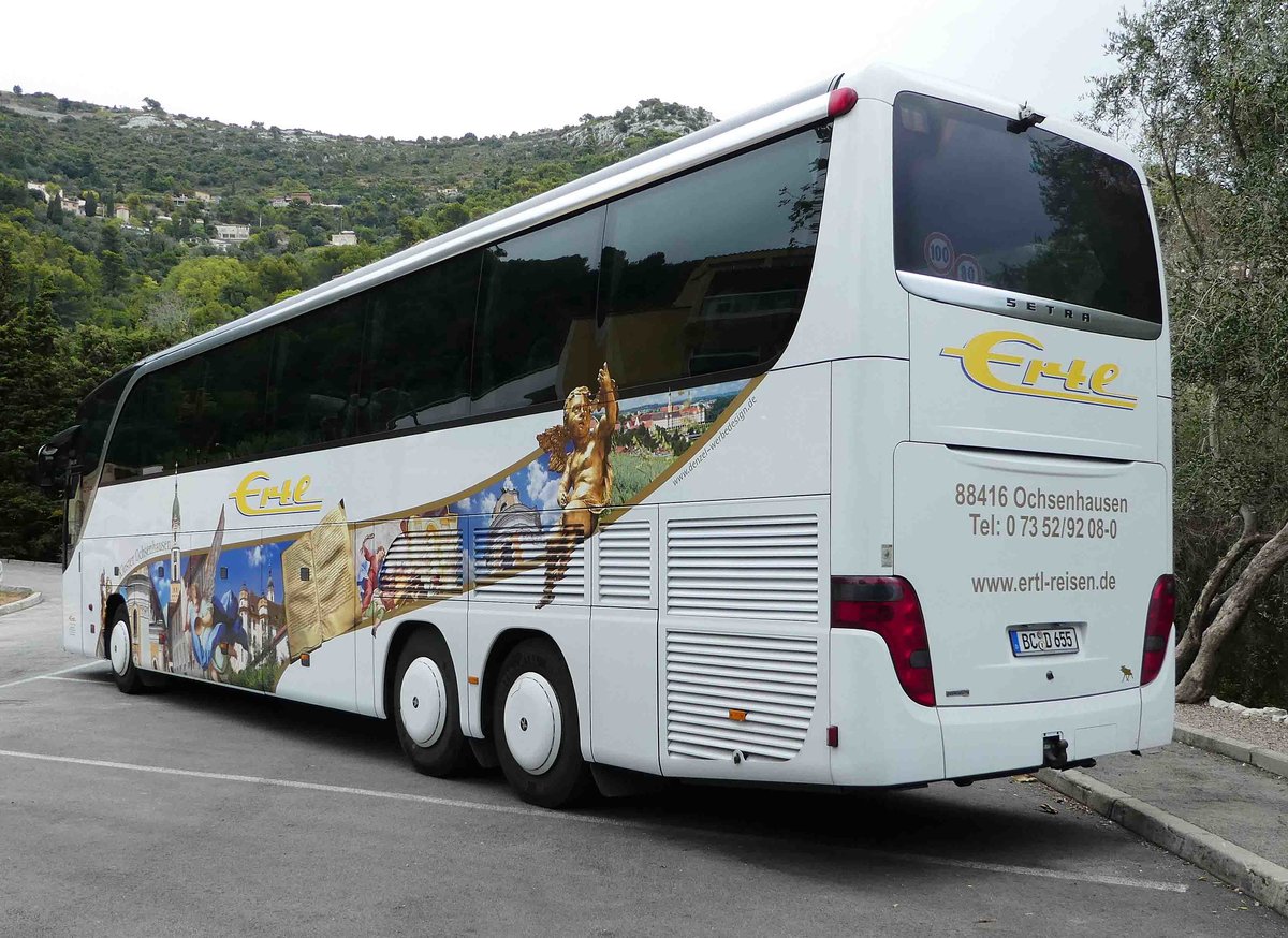 Setra S 417 HDH von ERTL-Reisen, gesehen in Menton/F im September 2017