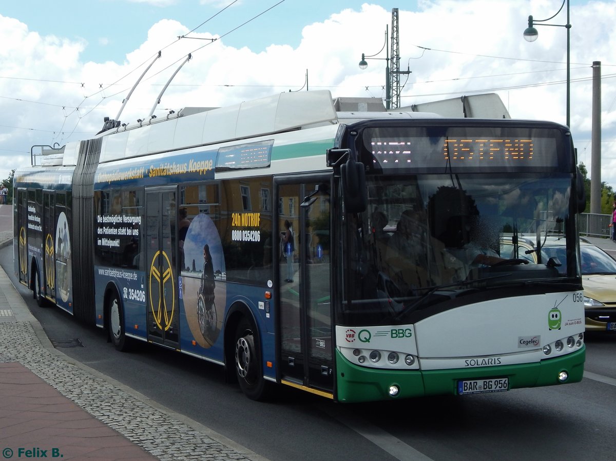 Solaris Trollino 18 der Barnimer Busgesellschaft in Eberswalde.