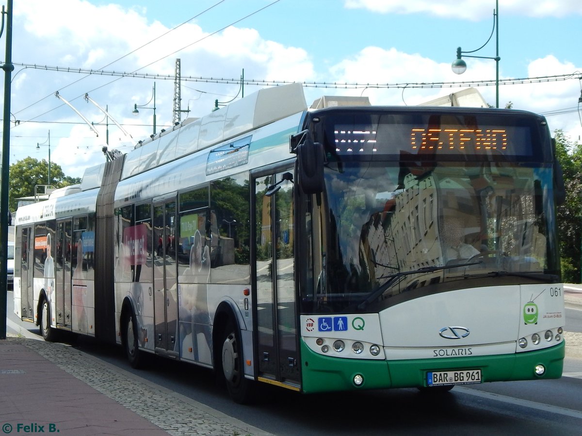 Solaris Trollino 18 der Barnimer Busgesellschaft in Eberswalde.