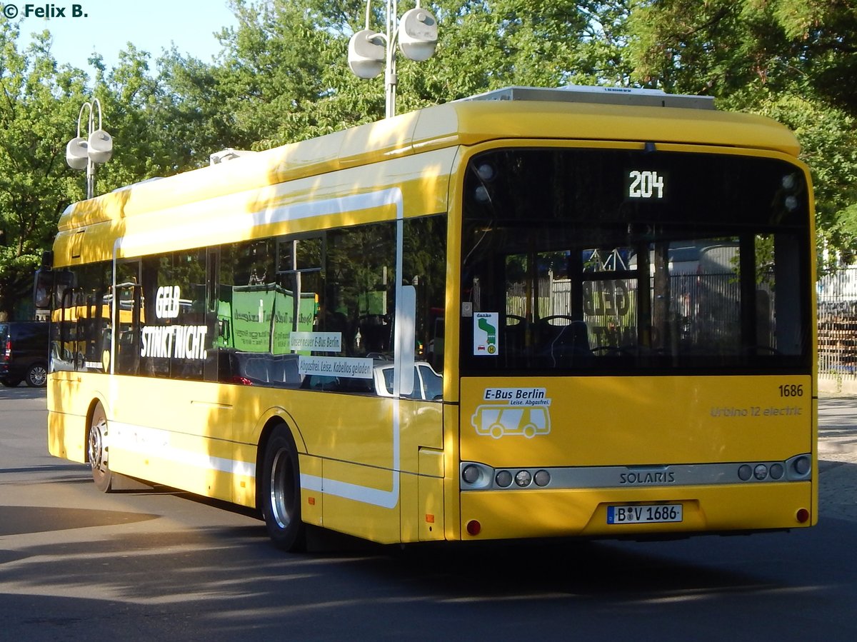 Solaris Urbino 12 electric der BVG in Berlin.