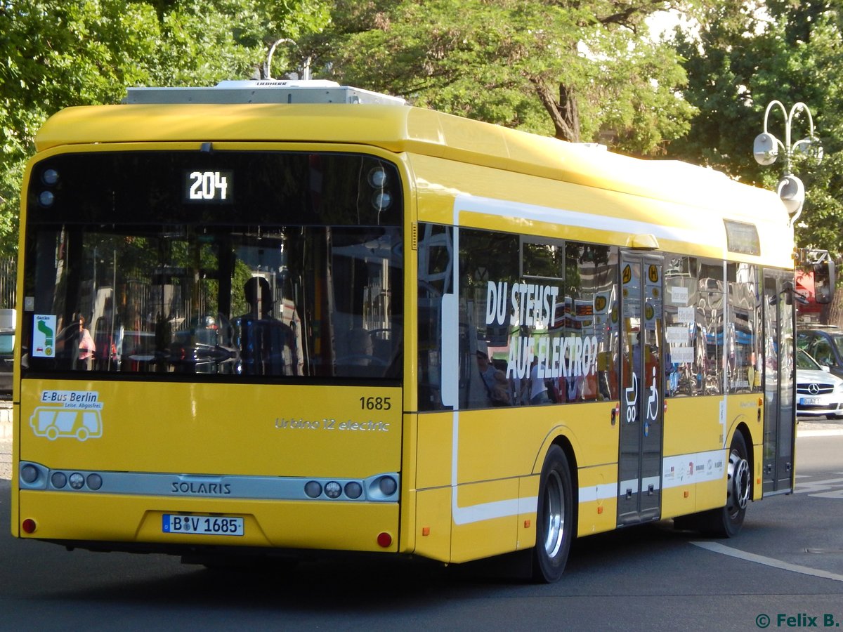 Solaris Urbino 12 electric der BVG in Berlin.