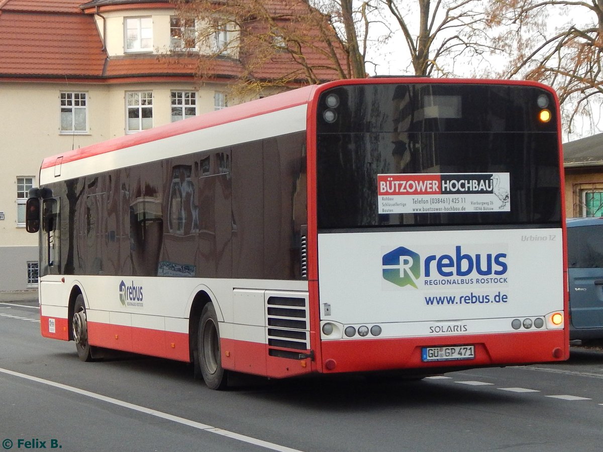 Solaris Urbino 12 von Regionalbus Rostock in Güstrow.