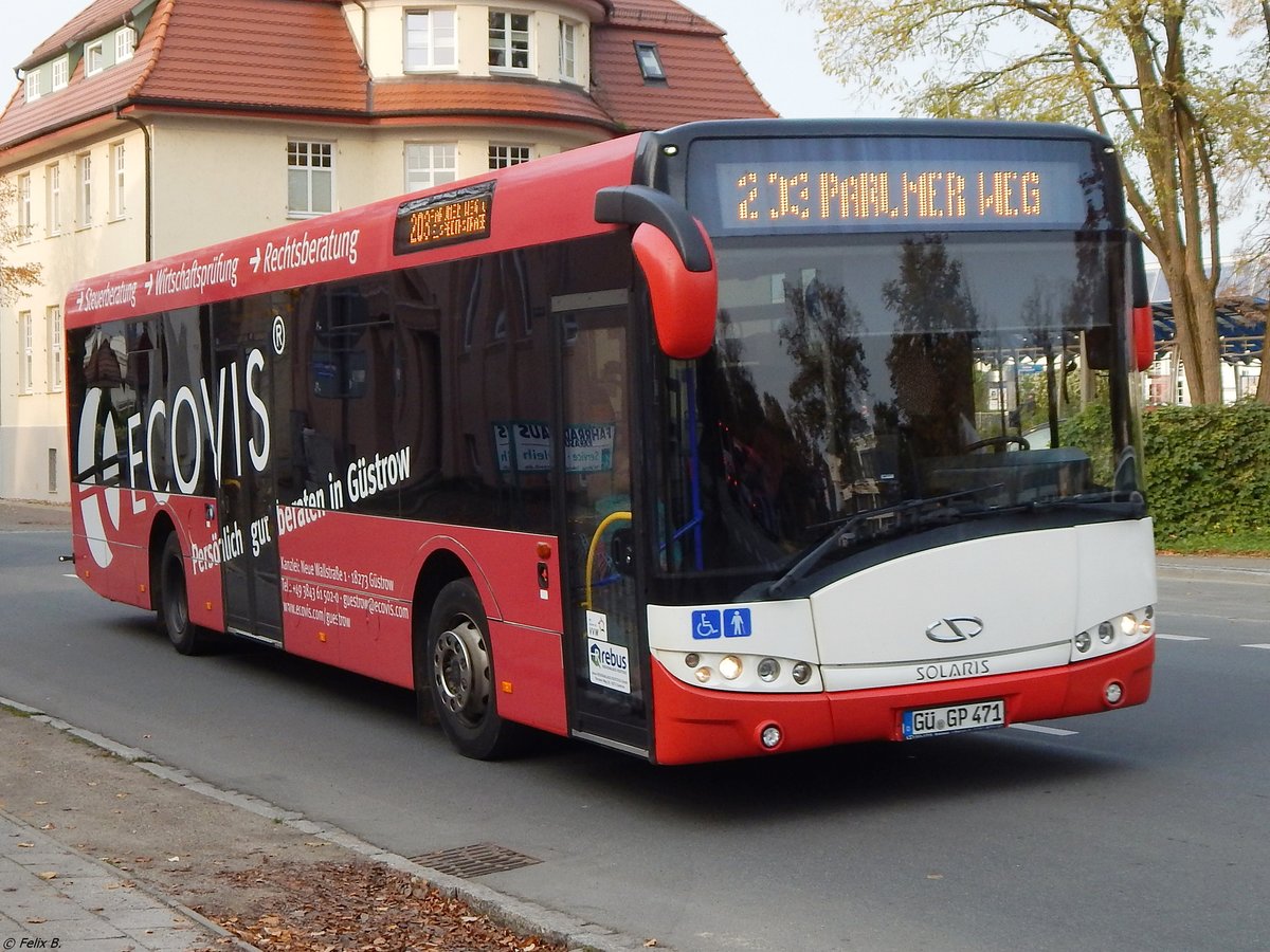 Solaris Urbino 12 von Regionalbus Rostock in Güstrow.