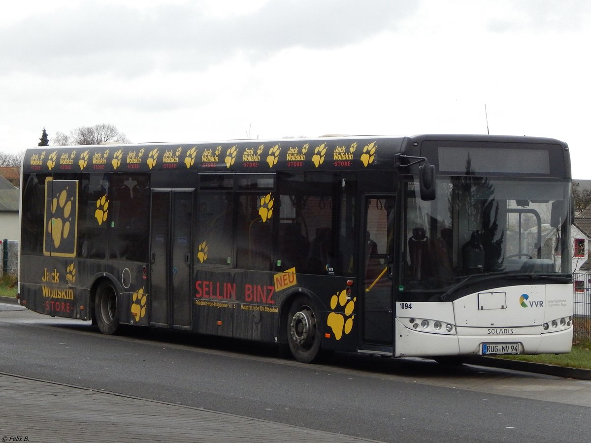 Solaris Urbino 12 der VVR in Sassnitz. 