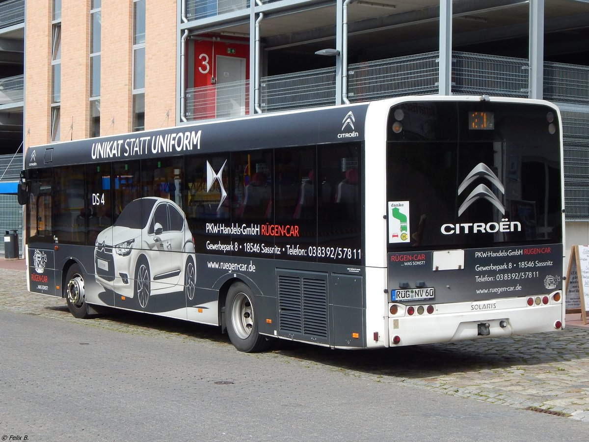 Solaris Urbino 12 der VVR im Stadthafen Sassnitz. 