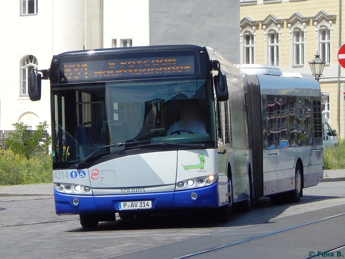 Solaris Urbino 18 der Beelitzer Verkehrs- und Servicegesellschaft mbH in Potsdam.