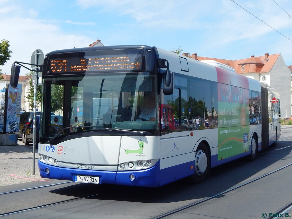 Solaris Urbino 18 der Beelitzer Verkehrs- und Servicegesellschaft mbH in Potsdam.