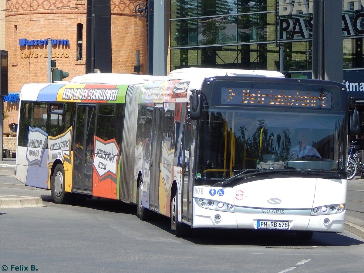 Solaris Urbino 18 der Beelitzer Verkehrs- und Servicegesellschaft mbH in Potsdam.