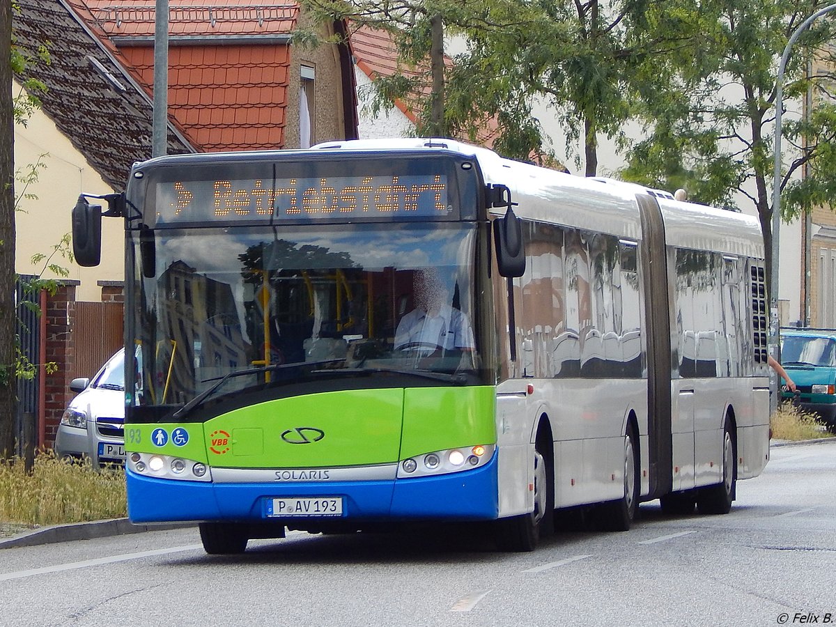 Solaris Urbino 18 der Beelitzer Verkehrs- und Servicegesellschaft mbH in Potsdam. 