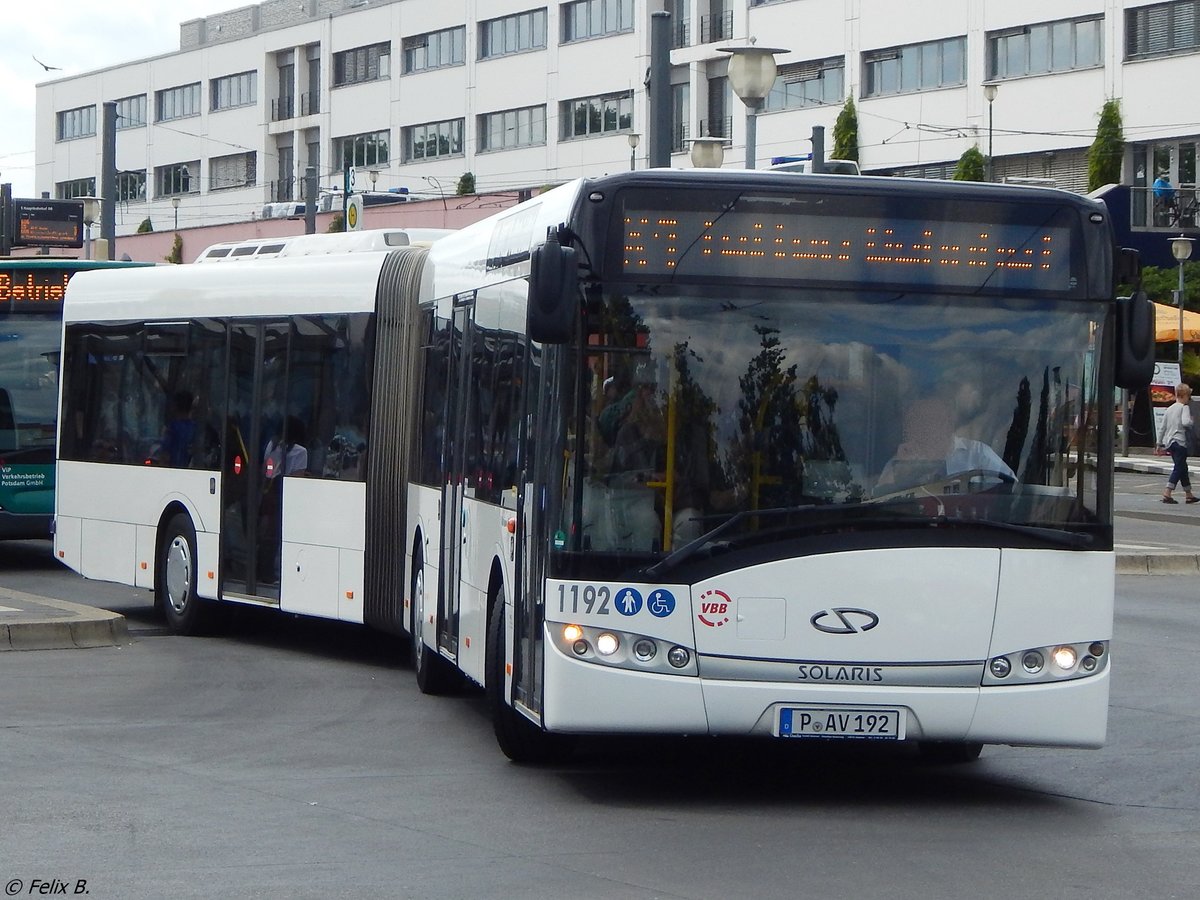 Solaris Urbino 18 der Beelitzer Verkehrs- und Servicegesellschaft mbH in Potsdam. 