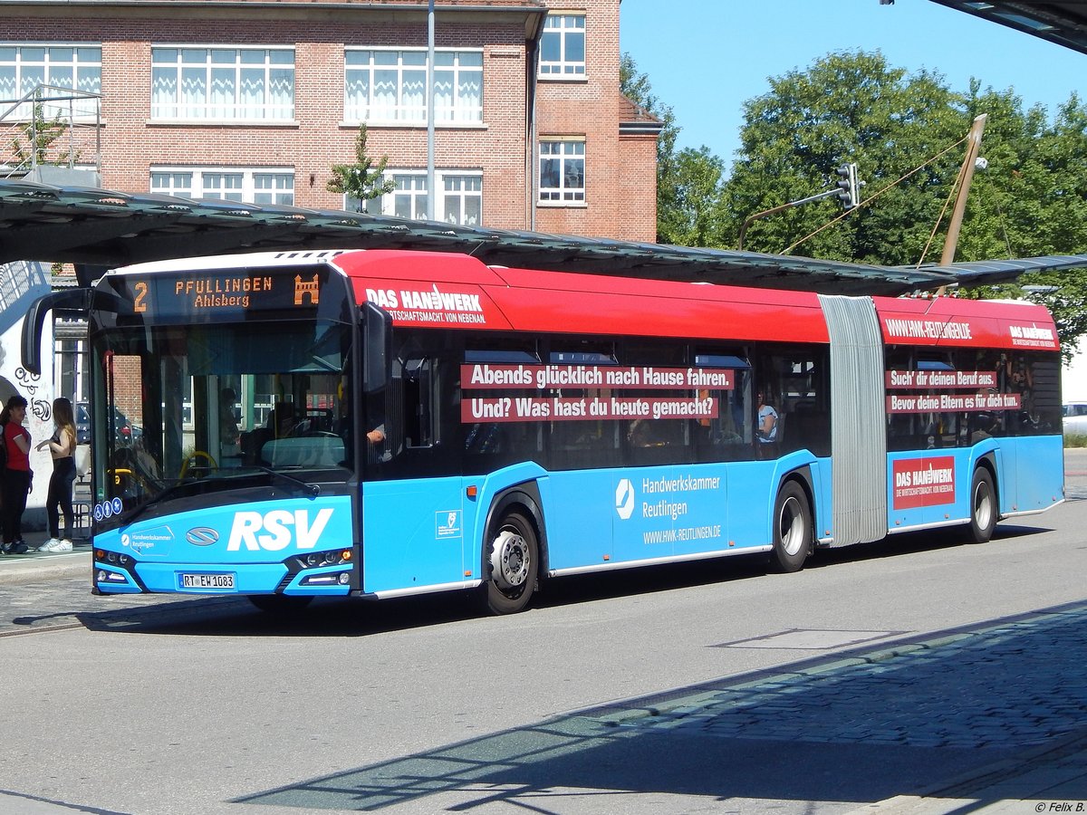 Solaris Urbino 18 der Reutlinger Stadtverkehrsgesellschaft in Reutlingen am 20.06.2018