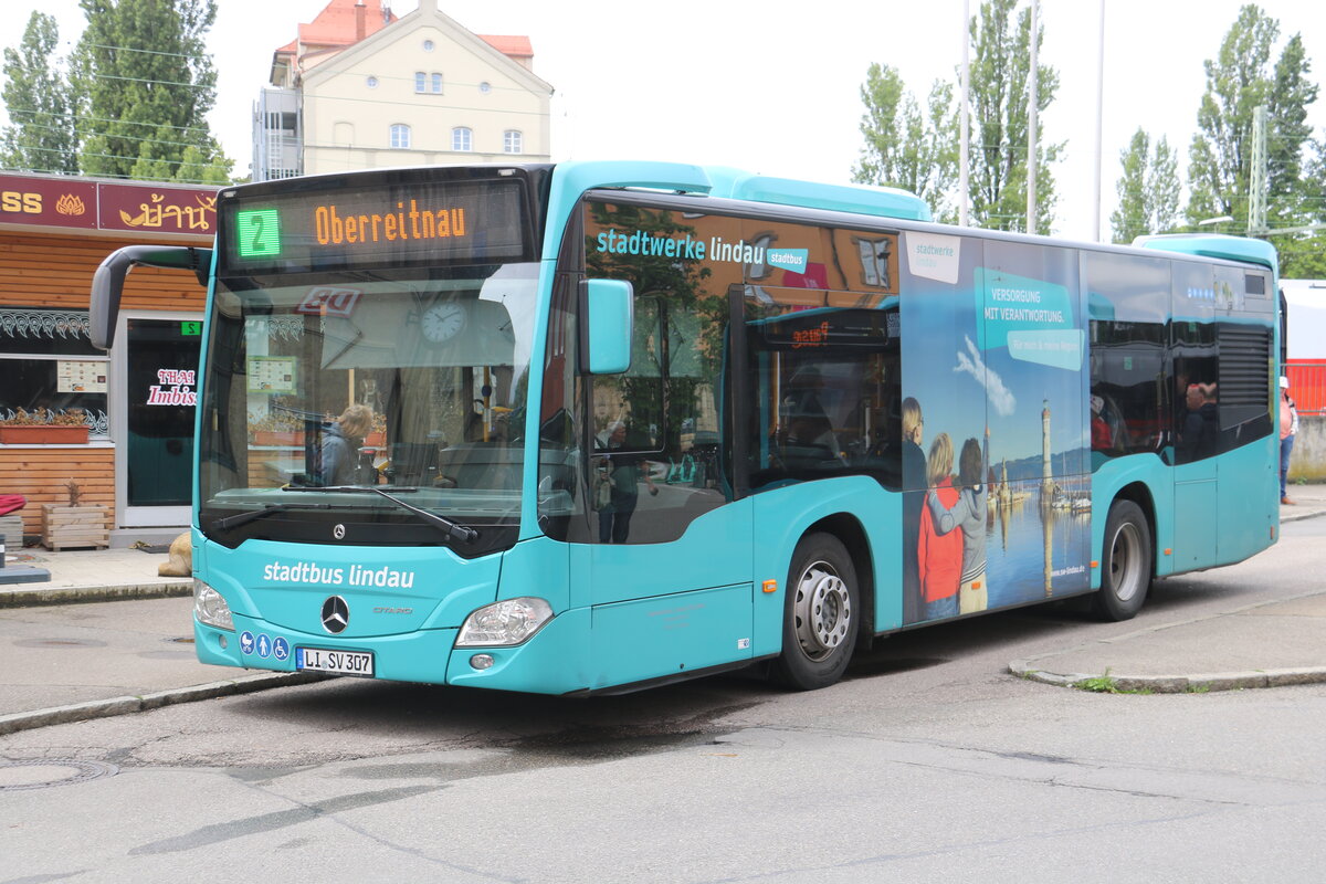 Stadtbus, Lindau - LI-SV 307 - Mercedes am 15. Juni 2024 in Lindau (Aufnahme: Martin Beyer)