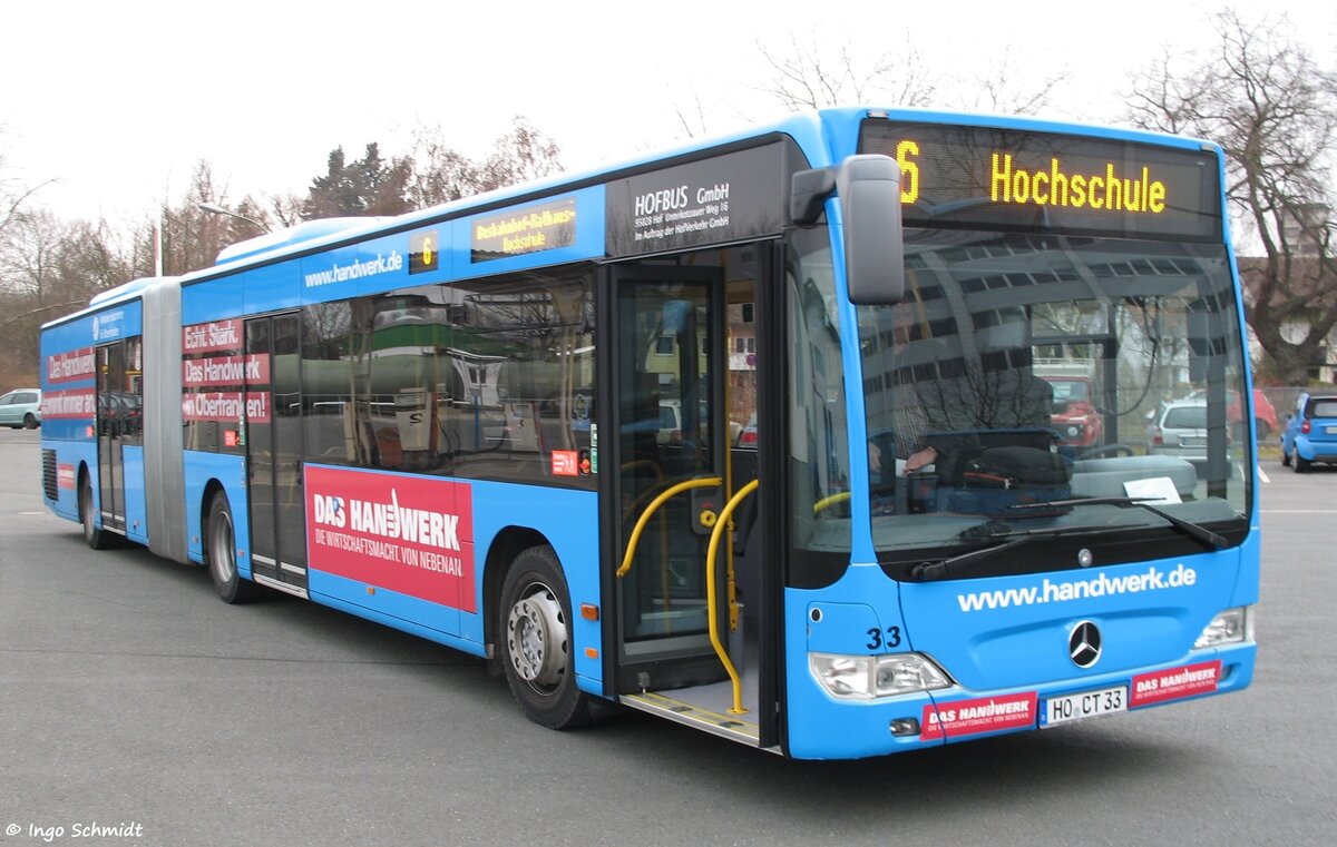 Stadtwerke Hof | HofBus | Nr. 33 | HO-CT 33 | Mercedes-Benz Citaro Facelift G | 29.11.2011 in Hof
