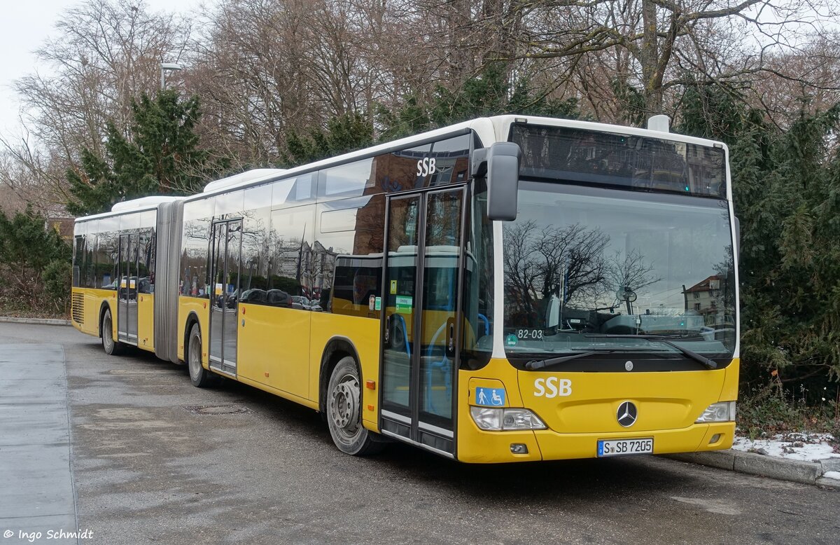 Stuttgarter Straßenbahnen (SSB) | Nr. 7205 | S-SB 7205 | Mercedes-Benz Citaro Facelift G | 20.01.2021 in Stuttgart