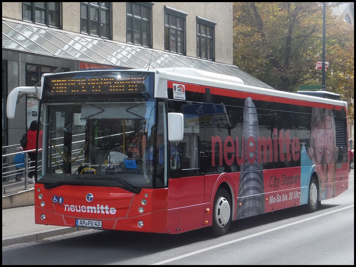 Temsa Avenue der Personenverkehrsgesellschaft mbH Apolda in Jena.