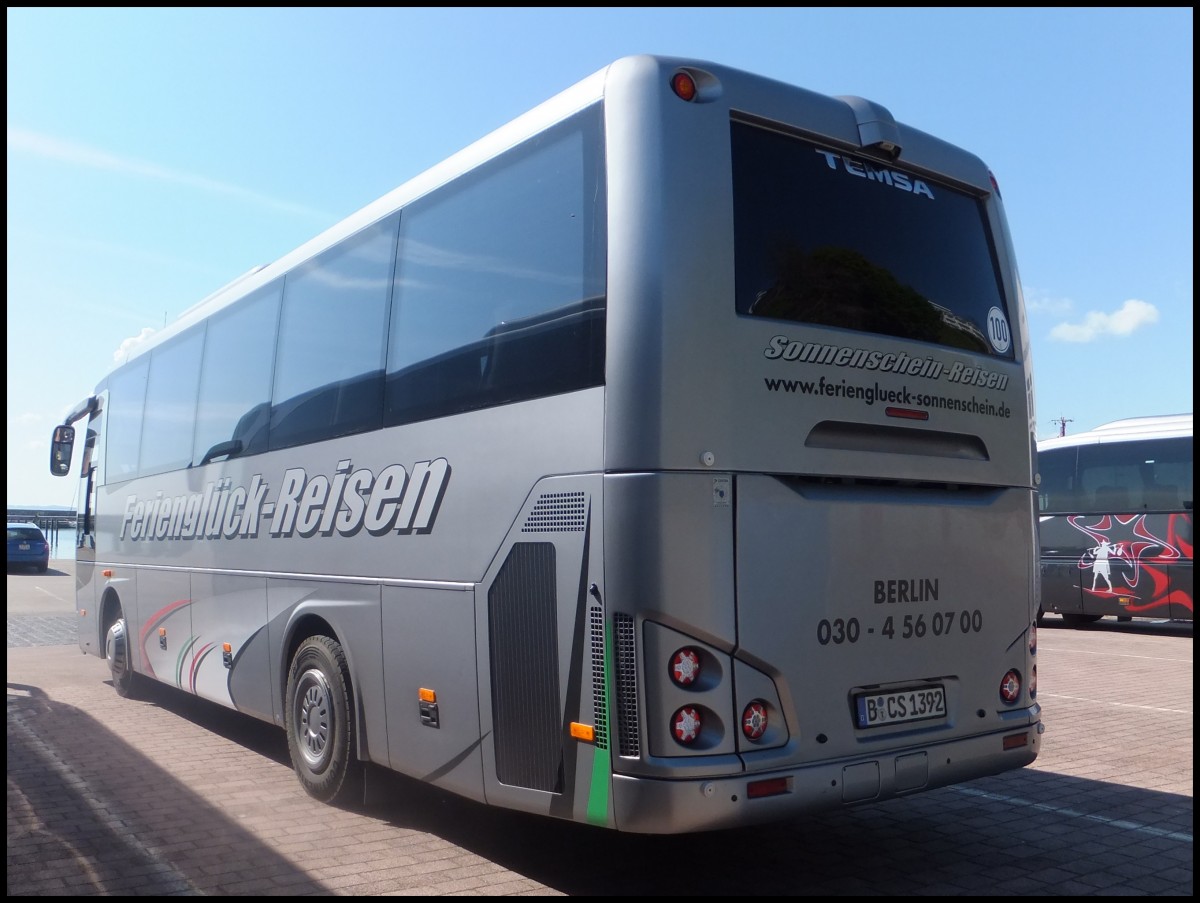 Temsa MD9 von Sonnenschein-Reisen aus Deutschland im Stadthafen Sassnitz.