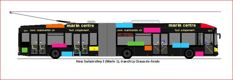 transN, La Chaux-de-Fonds - Nr. 131 - Hess Swisstrolley 3