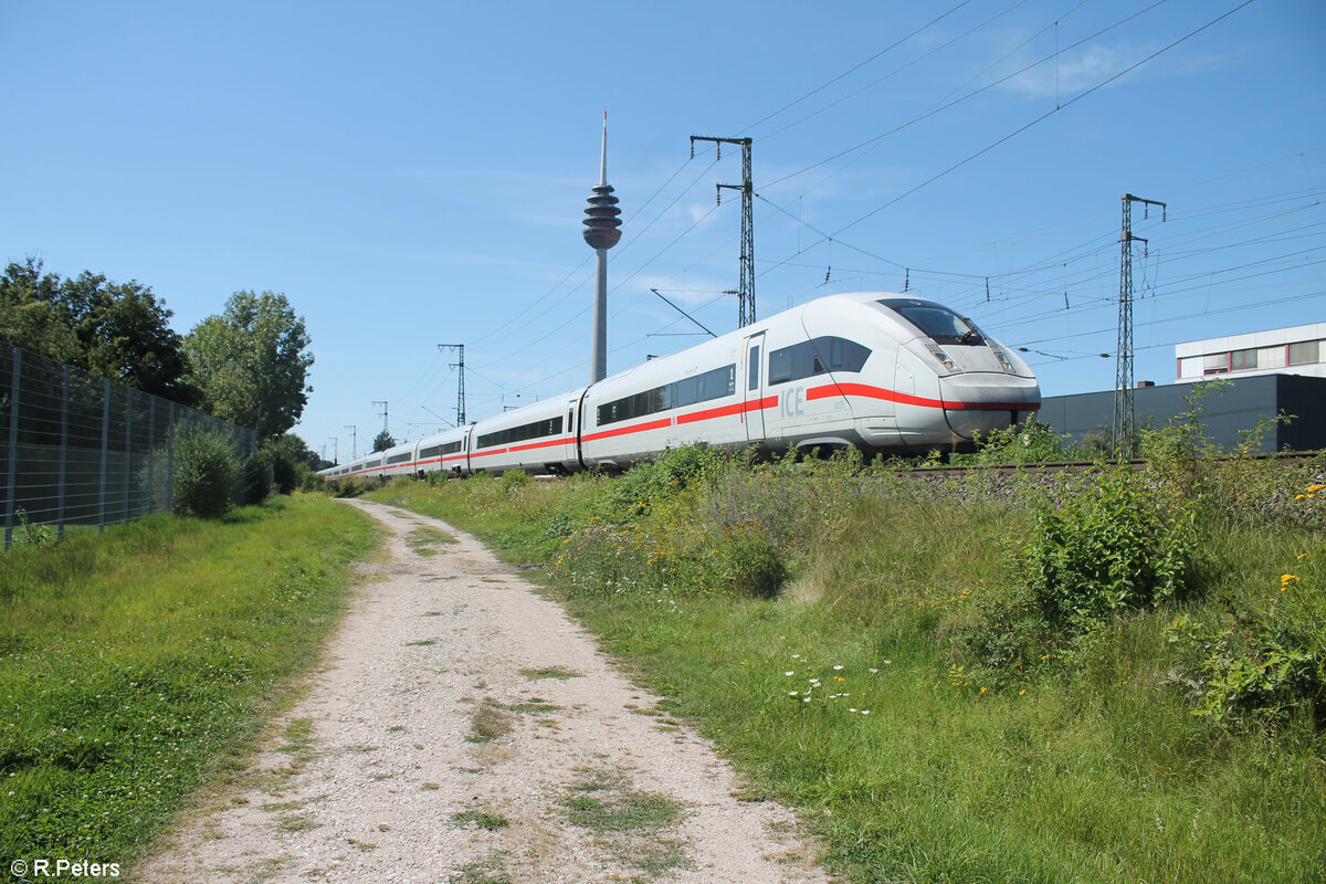 Tz 9026 5812 026-3  Zürichsee  als ICE 705 Hamburg Altona - München HBF umgeleitet via Nürnberg Hohe Marter in der Treuchtlinger Kurve . 11.08.24