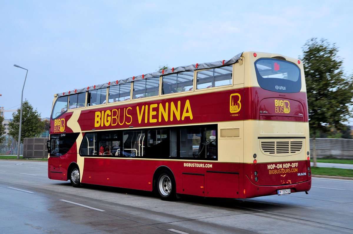 UNUI MAN Big Bus Vienna beim Praterstern gesehen.