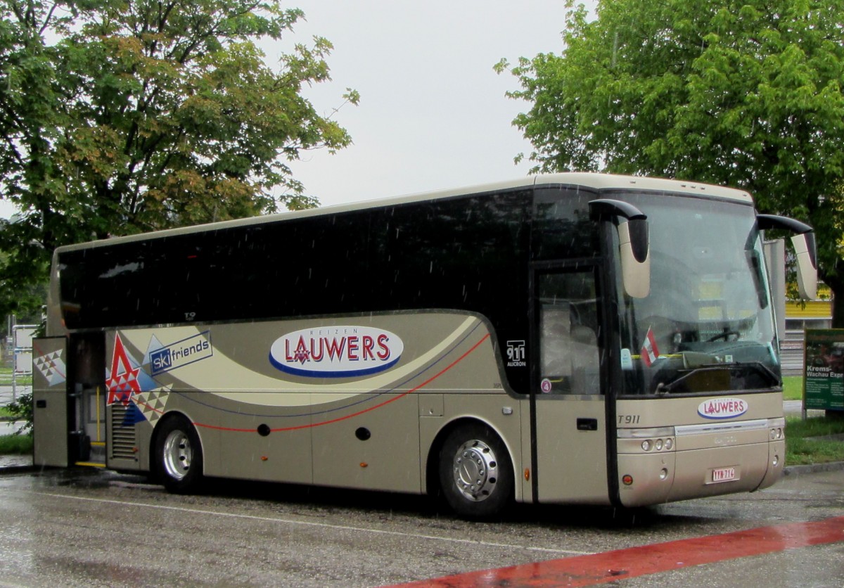 Van Hool T911 Alicron von Lauwers Reisen aus Belgien am 29.Mai 2014 in Krems.