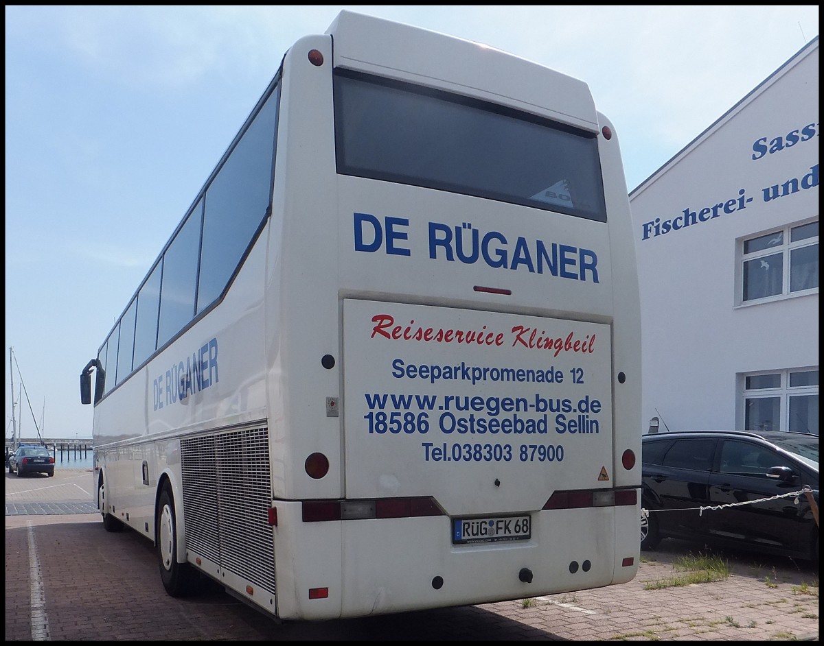 VDL Bova Futura von De Rganer aus Deutschland im Stadthafen Sassnitz.