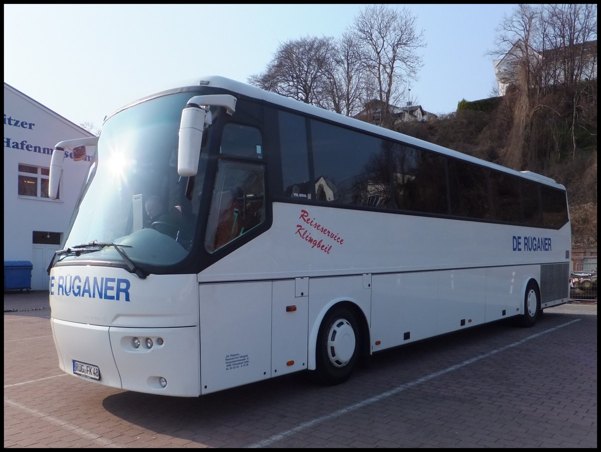 VDL Bova Futura von De Rganer aus Deutschland im Stadthafen Sassnitz. 