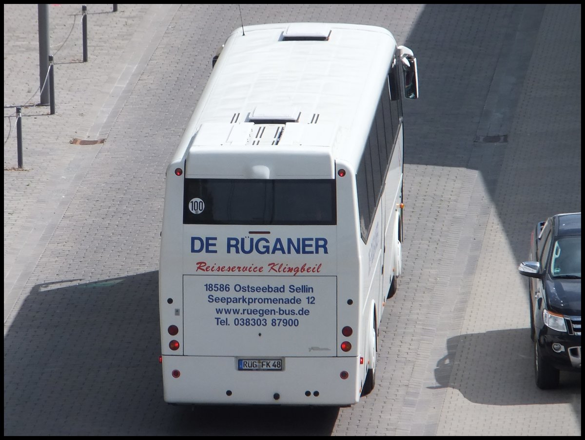 VDL Bova Futura von De Rüganer aus Deutschland im Stadthafen Sassnitz.