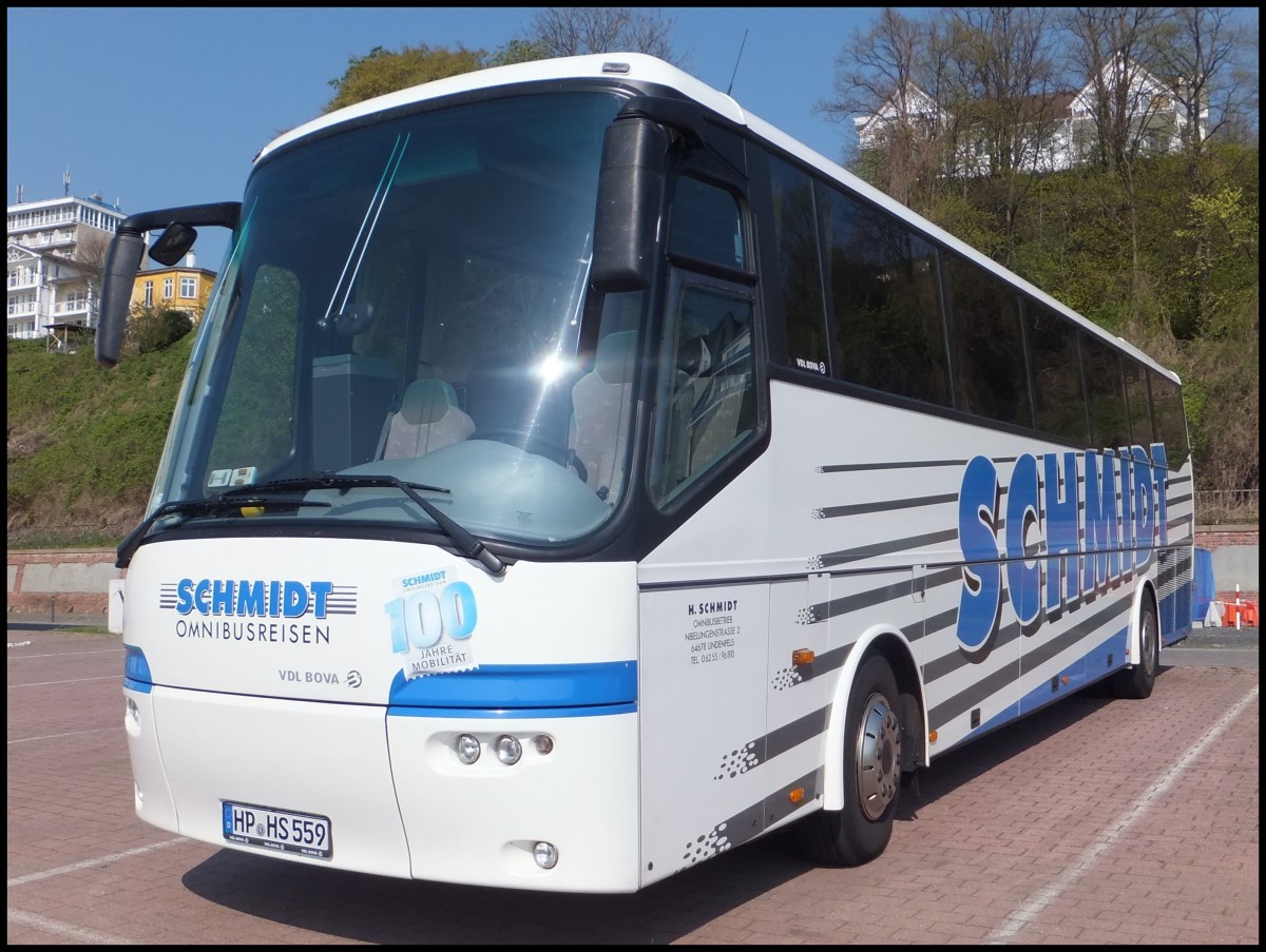 VDL Bova Futura von Schmidt aus Deutschland im Stadthafen Sassnitz.