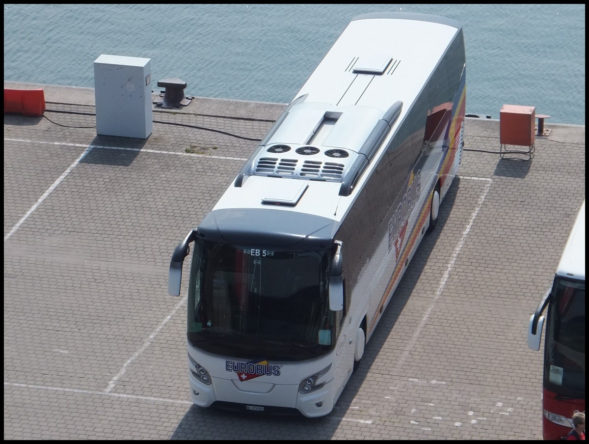 VDL Futura von Eurobus aus der Schweiz im Stadthafen Sassnitz.