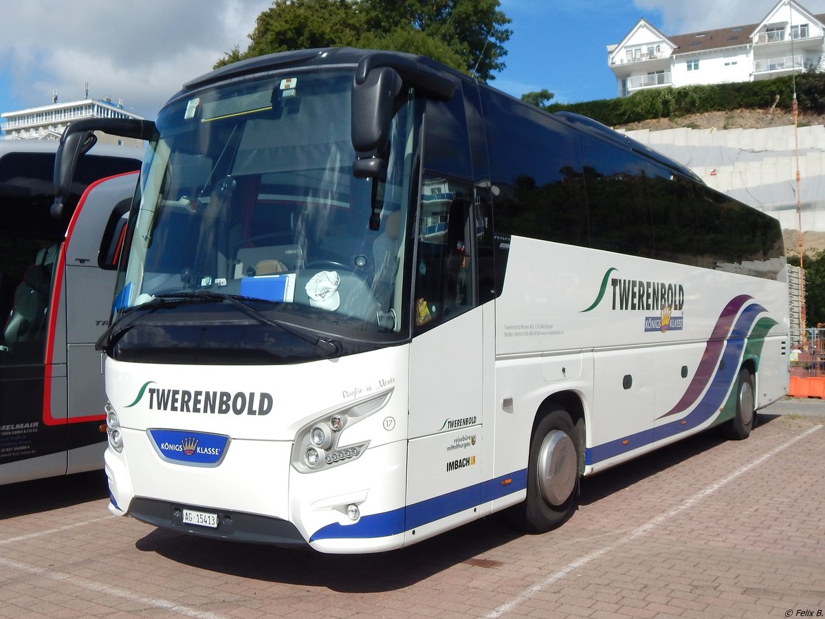 VDL Futura von Twerenbold aus der Schweiz im Stadthafen Sassnitz.