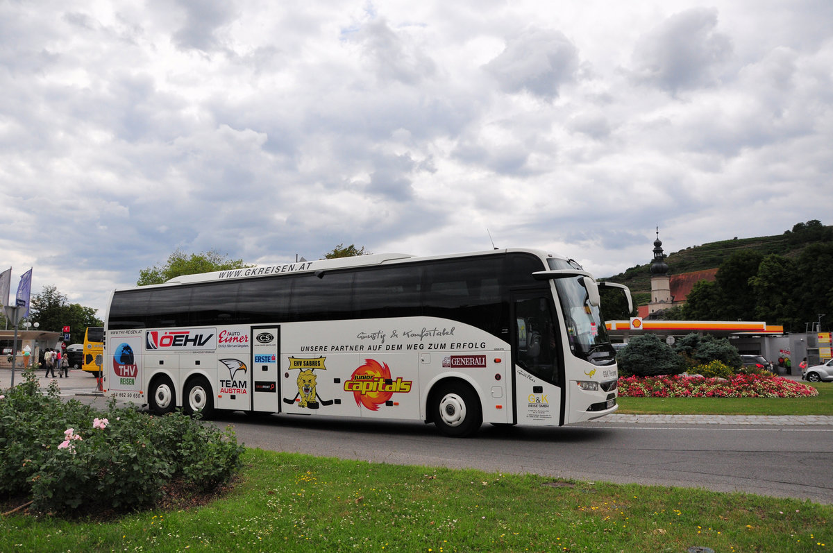 Volvo 9700 von G & K Reisen aus Wien in Krems gesehen.