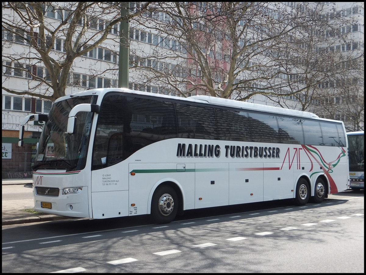 Volvo 9700 von Mallin Turistbusser aus Dnemark in Berlin.