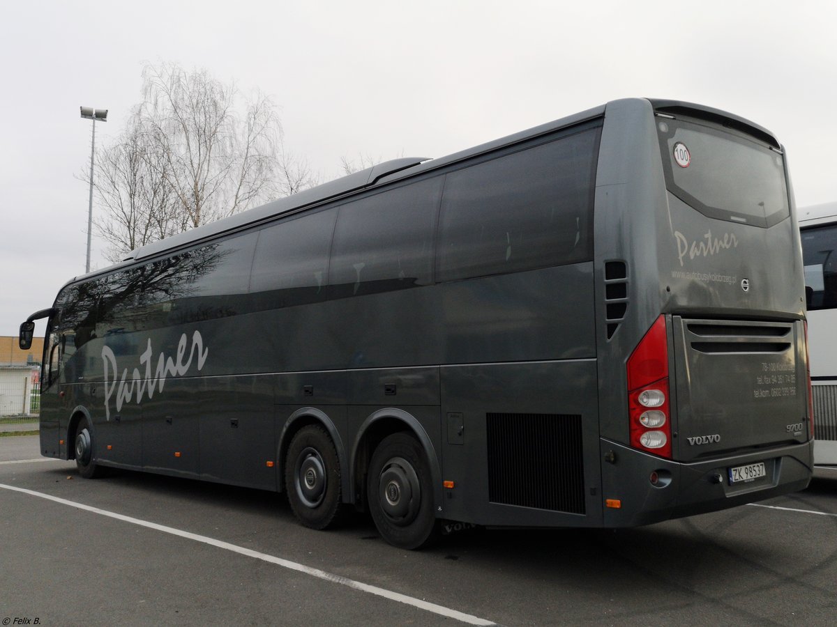 Volvo 9700 von Partner aus Polen in Neubrandenburg.