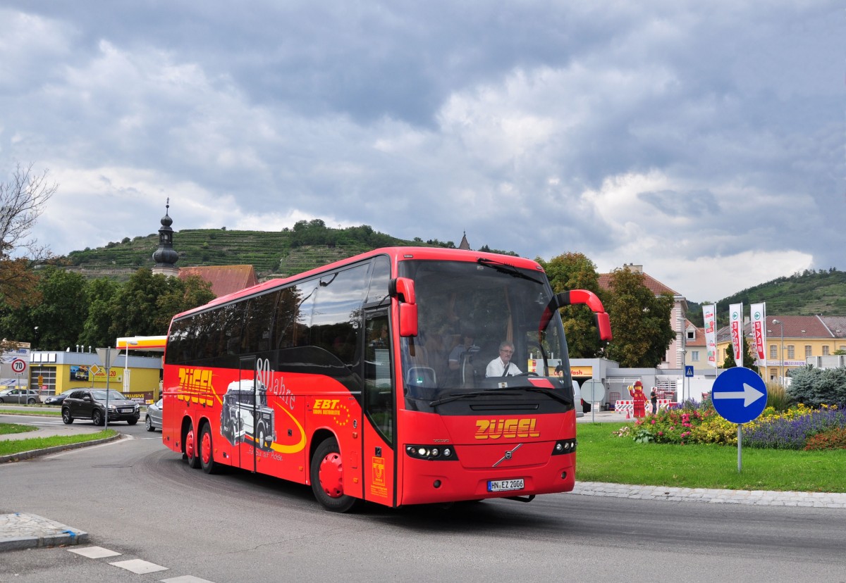 VOLVO 9700 von Zgel Reisen aus der BRD am 29.August 2014 in Krems gesehen.