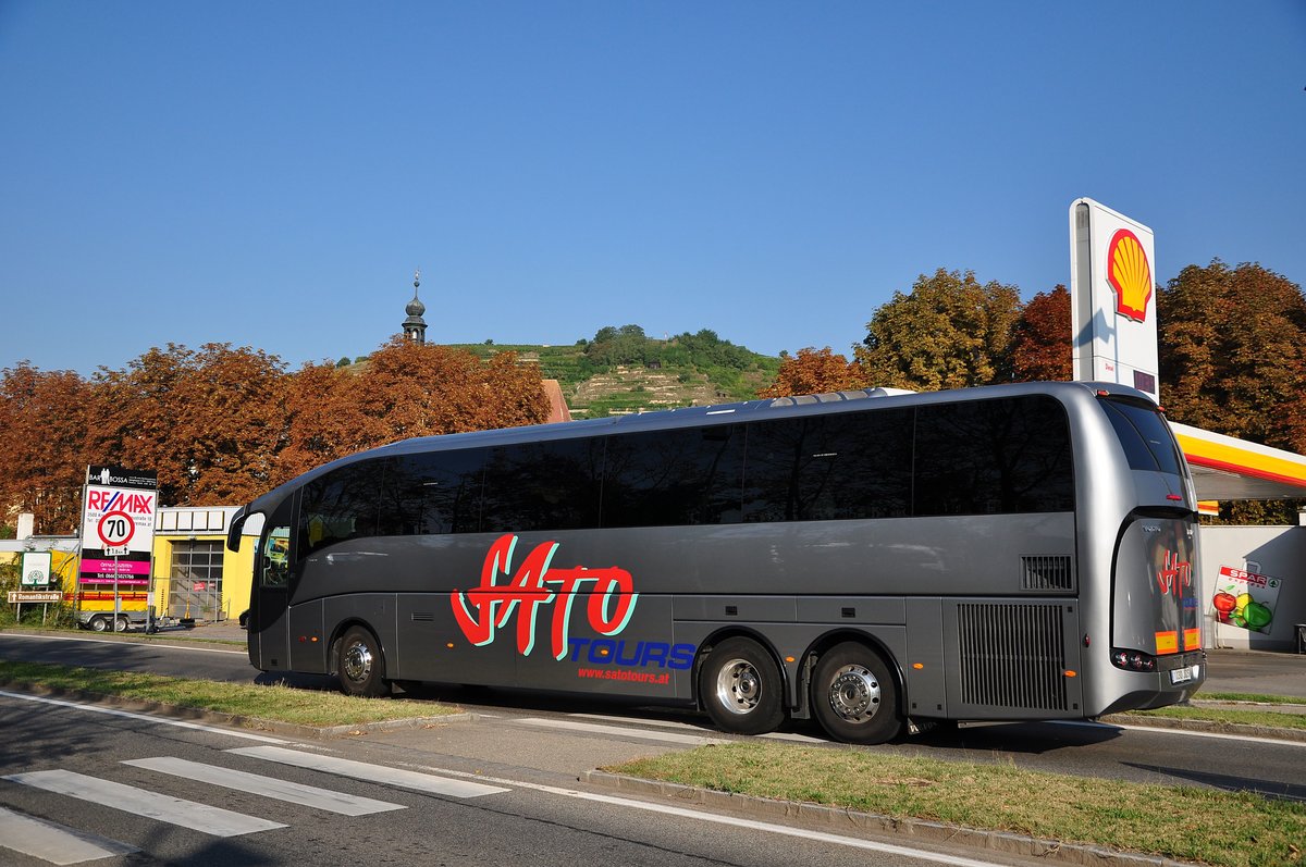 Volvo SC7 B11R Sunsundegui von Sato Tour im Sept. 2016 in Krems unterwegs.