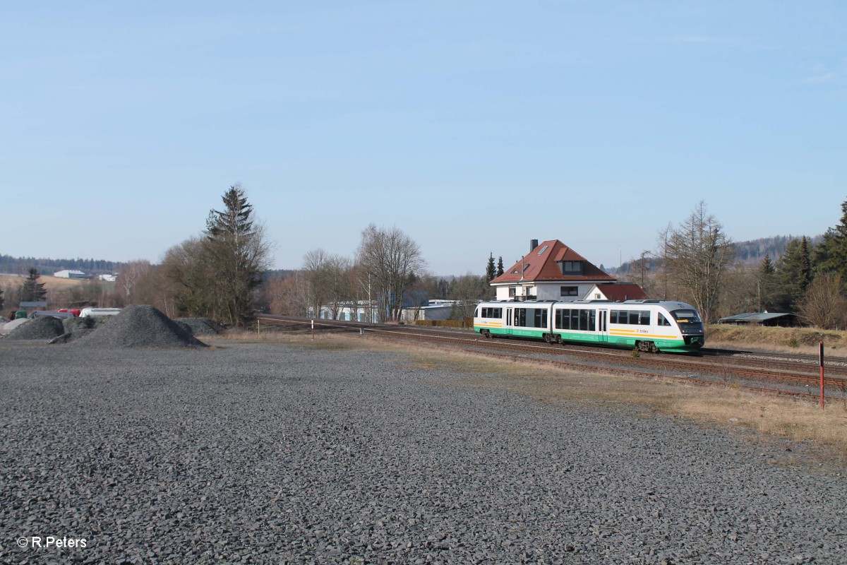 Vt19 als OPB79727 Marktredwitz - Regensburg in Pechbrunn. 27.02.16
