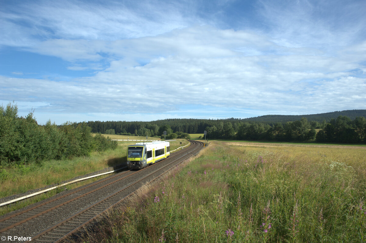VT650 713 als RB97 84556 Bad Steben - Bayreuth bei Großwendern. 07.07.24