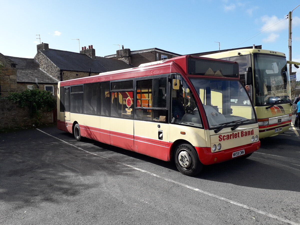 WK59 CWW
2009 Optare Solo
Optare B33F
New to Western Greyhound, Summercourt, Cornwall as fleet number 959.
Currently operated by Scarlet Band Bus & Coach Limited, West Cornforth, County Durham and is photographed in Barnard Castle, County Durham, on Saturday 1st October 2022.