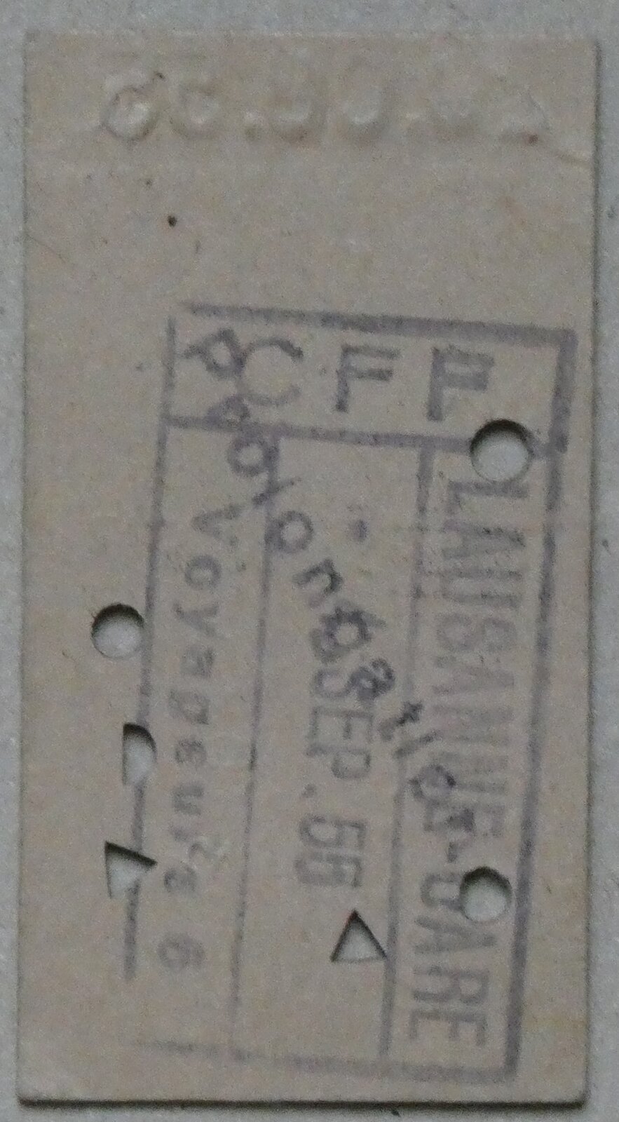 (283'382) - AFA-Einzelbillet vom 24. August 1955 am 21. Dezember 2025 in Thun (R�ckseite)