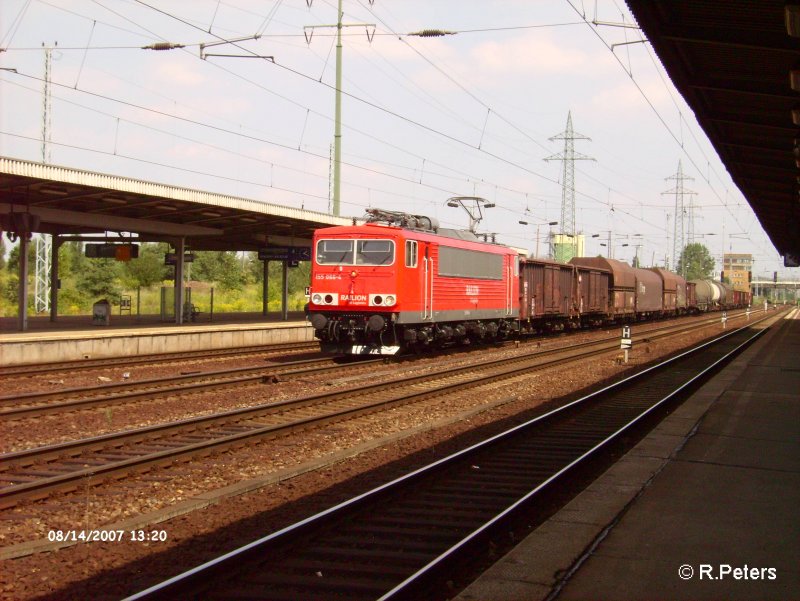 155 066-4 durchf�hrt berlin-Sch�nefeld mit ein gemischten G�terzug 14.08.07